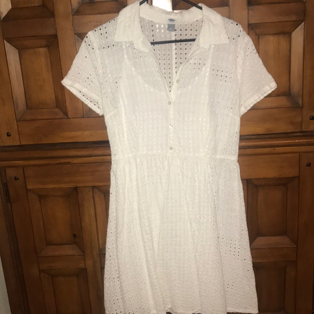 White crochet dress